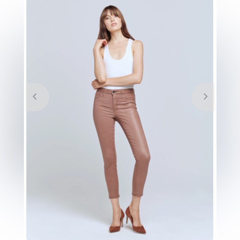 L’agence margeurite high rise skinny sparrow coated size 28
